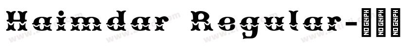 Haimdar Regular字体转换 Haimdar Regular字体转换